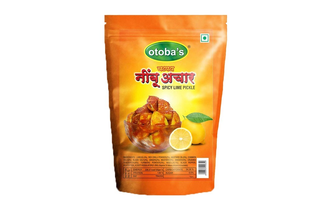 Otoba's Spicy Lime Pickle    Pack  400 grams